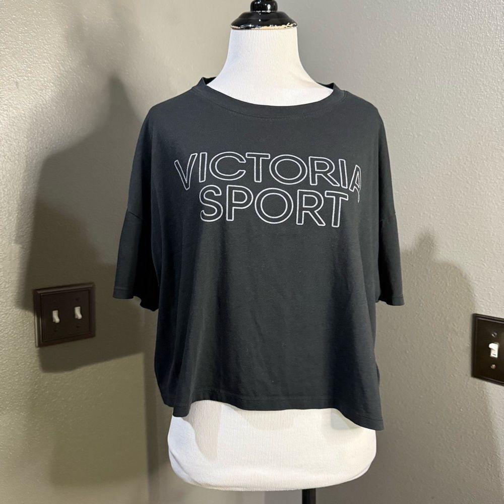 Victoria's Secret Gray Crop Boxy T-Shirt